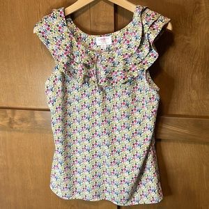 Liberty of London For Target Sleeveless Floral Ruffle Top Size M